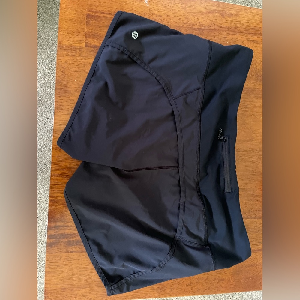 lululemon athletica Black Athletic Running Shorts